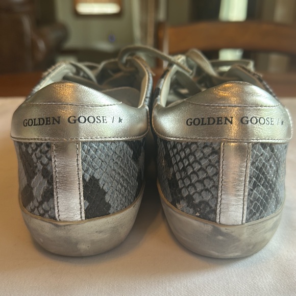 Golden Goose Superstar Size 38, blue snake print with suede - Picture 3 of 6